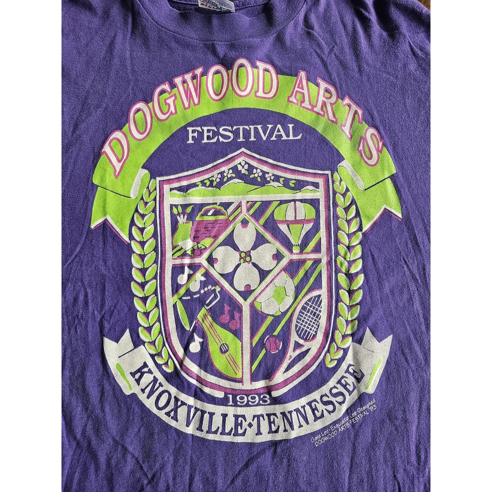 Vintage Dogwood Arts Festival Shirt Mens XL Purple Knoxville Tennessee 90s USA - Picture 4 of 6